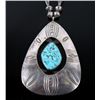 Image 2 : Silver & Turquoise Navajo Shadow Box Necklace