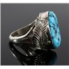 Image 4 : Navajo Signed Turquoise and Sterling Silver Ring