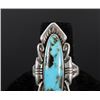 Image 2 : Navajo Sterling Silver and Turquoise Cocktail Ring
