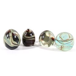Collection of Polychrome Glass Art Paperweights