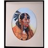 Image 1 : Native Portrait Tiltled "Mandan" by Tom Saubert