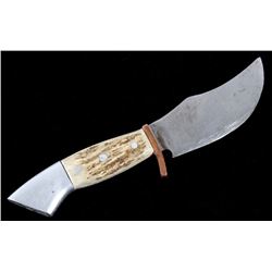 Signed Western Antler Handle Knife