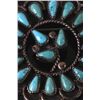 Image 4 : Early Navajo Old Pawn Silver Turquoise Brooch Pin