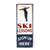 Image 1 : Hand Painted Ski Lessons Advertising Sign