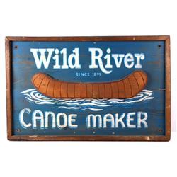 Hand Painted Canoe Maker Advertising Sign