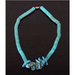 Navajo Turquoise Heishe and Nugget Necklace