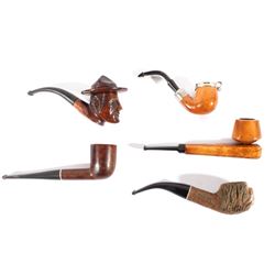 Collection of Assorted Wooden Smoking Pipes