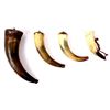 Image 1 : Four Assorted Carved Powder Primer Horns
