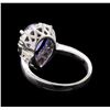 Image 3 : 3.02 ctw Tanzanite and Diamond Ring - 14KT White Gold