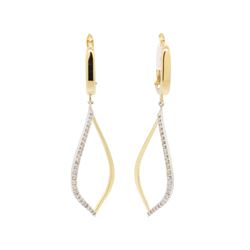 0.48 ctw Diamond Earrings - 14KT Yellow Gold