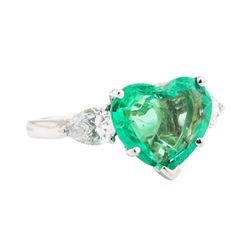 4.19 ctw Emerald and Diamond Ring - Platinum