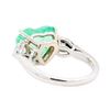 Image 3 : 4.19 ctw Emerald and Diamond Ring - Platinum