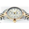 Image 9 : Rolex Mens 2 Tone 14K Silver Diamond & Ruby Datejust Wristwatch