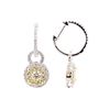 Image 2 : 1.35 ctw Diamond Earrings - 14KT White And Yellow Gold