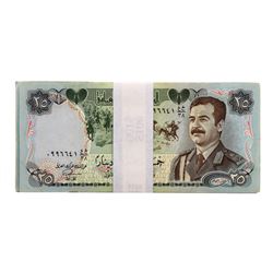 Lot of (25) Iraqi 25 Dinars Saddam Hussein Notes