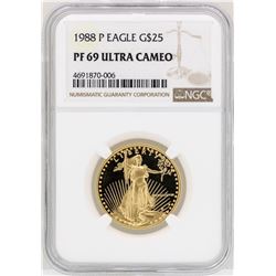 1988-P  $25 American Gold Eagle Gold Coin NGC PF69