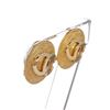 Image 1 : Chanel Gold CC Disc Clip On Earrings