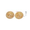 Image 2 : Chanel Gold CC Disc Clip On Earrings