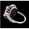 Image 3 : 8.28 ctw Ruby and Diamond Ring - 14KT White Gold