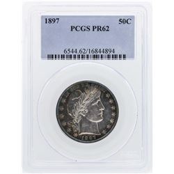 1897 Barber Half Dollar Proof Coin PCGS PR62