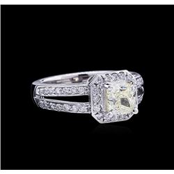 1.99 ctw Fancy Light Yellow Diamond Ring - 14KT White Gold