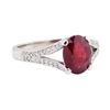 Image 1 : 3.02 ctw Ruby And Diamond Ring - Platinum