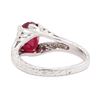 Image 3 : 3.02 ctw Ruby And Diamond Ring - Platinum