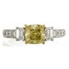 Image 1 : 2.01 ctw Fancy Yellow Diamond Ring - 18KT Two-Tone Gold