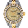 Image 2 : Rolex Ladies 2 Tone 14K Champagne String Diamond Datejust Wristwatch