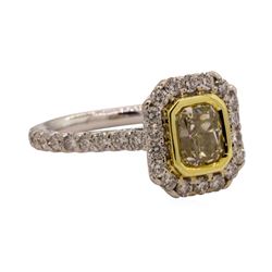 1.65 ctw Diamond Ring - 18KT White And Yellow Gold