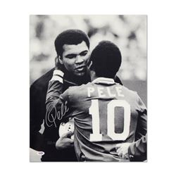 Pele & Ali Hug by Pele