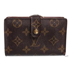 Louis Vuitton Canvas Leather Monogram French Wallet