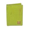 Image 1 : MCM Lime Green Croc Embossed Passport Holder