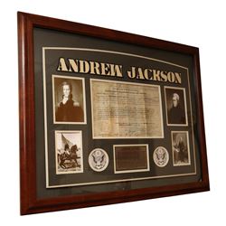 President Andrew Jackson Autographed Collage