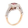 Image 4 : 2.56 ctw Rhodolite Garnet And Diamond Ring - 18KT Rose Gold