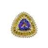 Image 2 : 17.94 ctw Tanzanite and Diamond Ring - 14KT Yellow Gold