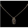 Image 1 : 2.02 ctw Diamond Pendant With Chain - 14KT Rose Gold