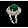 Image 4 : 6.06 ctw Emerald and Diamond Ring - 14KT White Gold