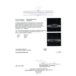 0.98 ctw Diamond Bracelet - 14KT White Gold