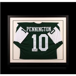 Chad Pennington Framed Autographed Jersey