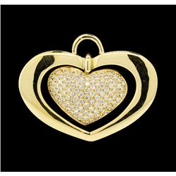 1.56 ctw Diamond Pendant - 18KT Yellow Gold