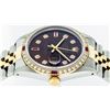 Image 5 : Rolex Mens 2 Tone 14K Brown Diamond & Ruby 36MM Datejust Wristwatch