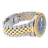 Image 4 : Rolex Mens 2 Tone Blue Vignette String VS 3 ctw Channel Set Diamond Datejust Wri