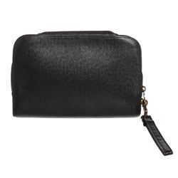 Louis Vuitton Black Taiga Leather Baikal Wristlet Clutch Bag