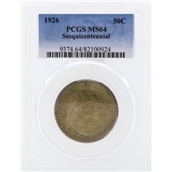 1926 Sesquicentennial Commemorative Half Dollar PCGS MS64