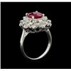 Image 4 : GIA Cert 2.17 ctw Ruby and Diamond Ring - 14KT White Gold