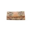 Image 4 : Coach Brown Beige Monogram Canvas Tan Leather Trim Small Wallet