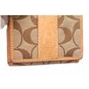 Image 5 : Coach Brown Beige Monogram Canvas Tan Leather Trim Small Wallet