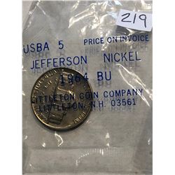 1964 Jefferson Nickel BU MS High Grade in Package