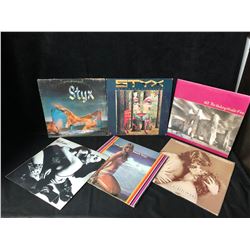 VINYL RECORD LOT (STYX/ U2/ BEACH BOYS...)